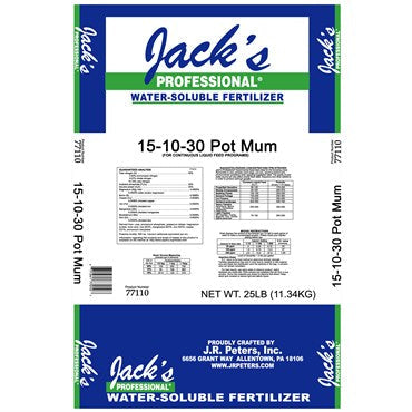 Jack's Professional 15-10-30 Pot Mum Fertilizer 25lb