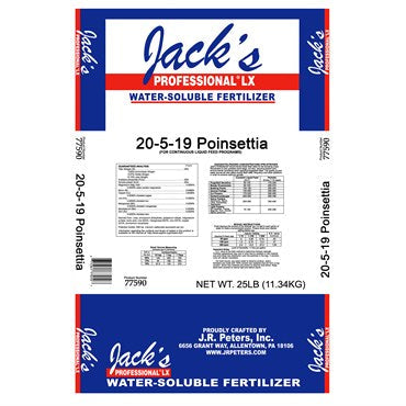 Jack's Professional 20-5-19 Poinsettia LX Fertilizer 25lb