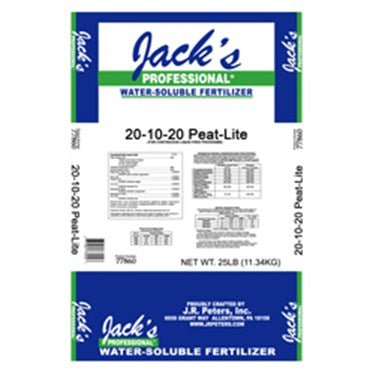 Jack's Professional 20-10-20 Peat-Lite Fertilizer 25lb