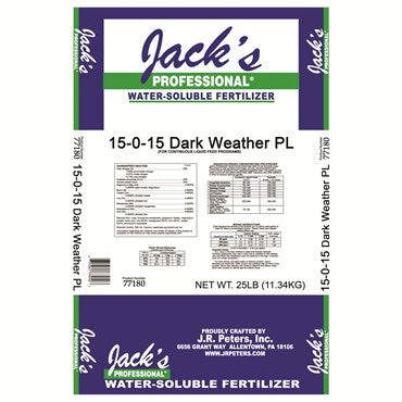 Jack's Professional 15-0-15 Dark Weather Peat-Lite Fertilizer 25lb