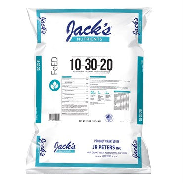 Jack's Nutrients 10-30-20 Bloom Fertilizer 25lb