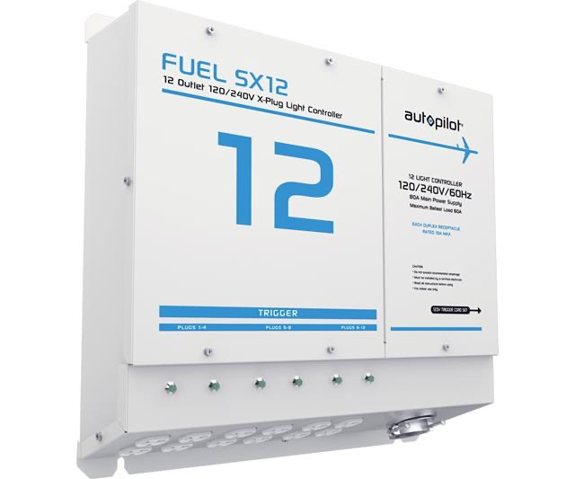 FUEL SX12 Light Controller, 12 Outlet, X-Plugs, 120/240V, with Single Trigger