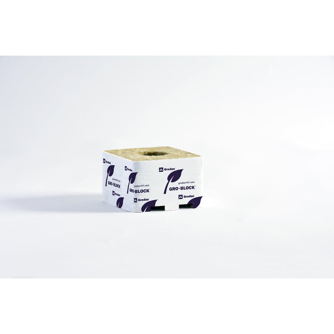 Grodan Gro Block Improved GR6.5 Small 4" w/Hole, 4" x 4" x 2.6" Strip